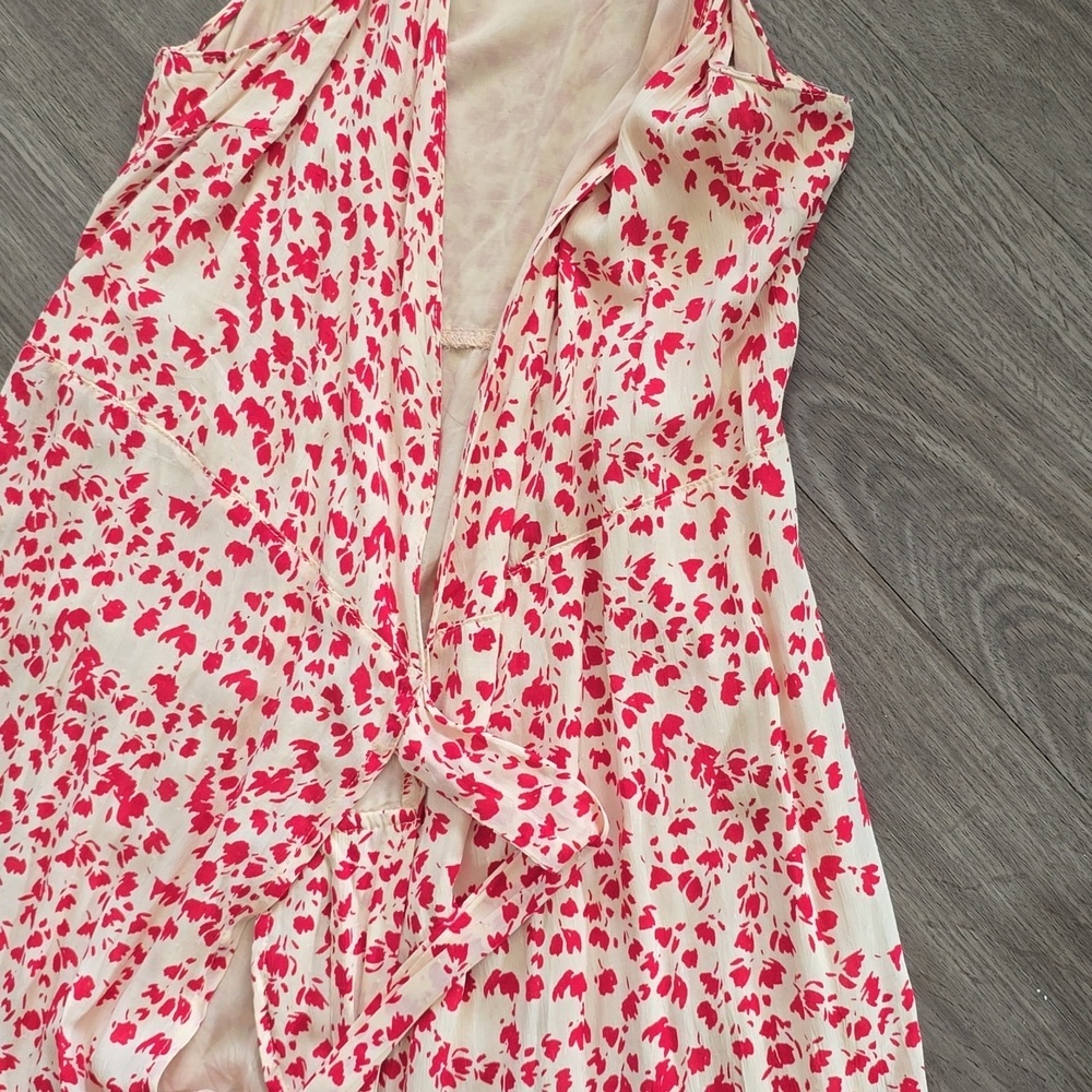 NWT Olivaceous Pink and White Asymmetrica Warped l Maxi Dress - Picture 11 of 14